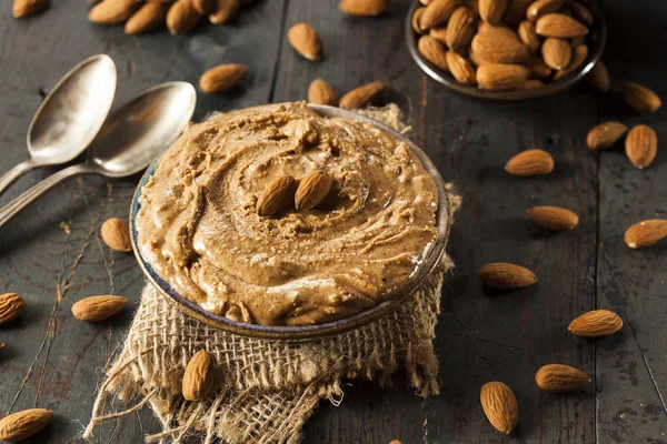 Raw Organic Almond Butter — Stock Photo, Image