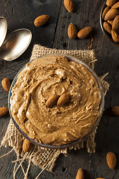 Raw Organic Almond Butter — Stock Photo, Image