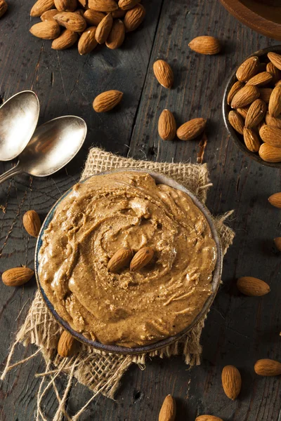 Raw Organic Almond Butter — Stock Photo, Image