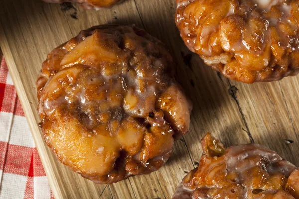 Homemade Glazed Apple Fritters — Stock Photo, Image