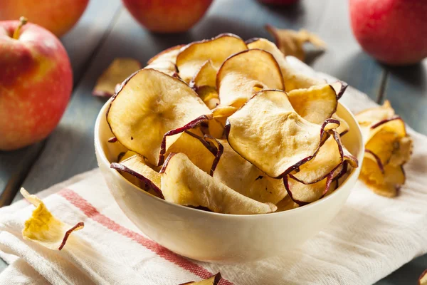 Baked Dehydrated Apples Chips — Stock Photo, Image