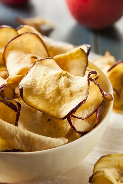 Baked Dehydrated Apples Chips — Stock Photo, Image