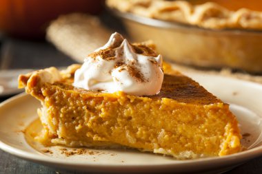 thanksigiving için ev yapımı kabak pasta