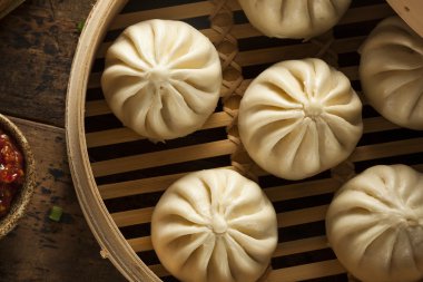 buğulanmış Barbekü domuz eti Asya buns