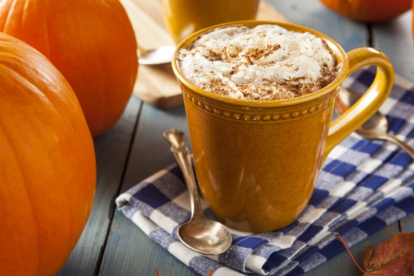 Latte aux épices à la citrouille d'automne — Photo