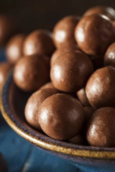 Dark Chocolate Malted Milk Balls — Stock Photo, Image