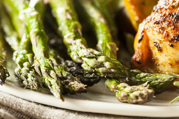 Homemade Healthy Baked Asparagus — Stock Photo, Image