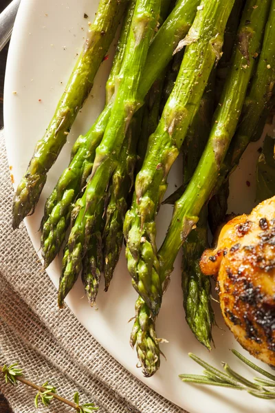 Homemade Healthy Baked Asparagus — Stock Photo, Image