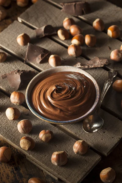 Cioccolato fatto in casa Diffusione di nocciole — Foto Stock