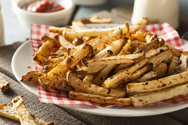 Fries Jicama orgânicos saudáveis — Fotografia de Stock