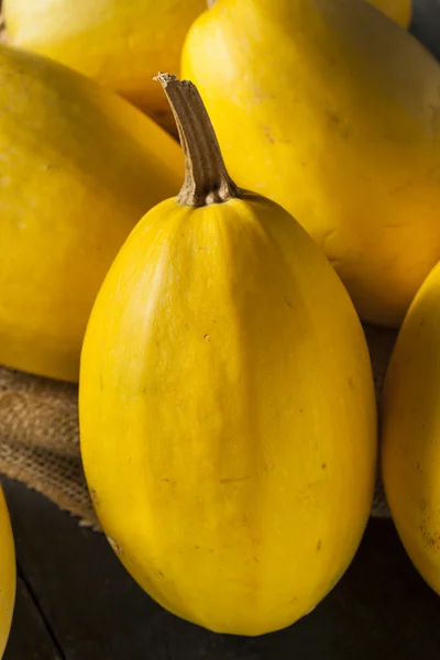 Abóbora de espaguete amarelo orgânico cru — Fotografia de Stock