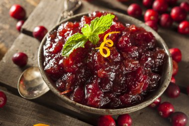 Homemade Red Cranberry Sauce clipart