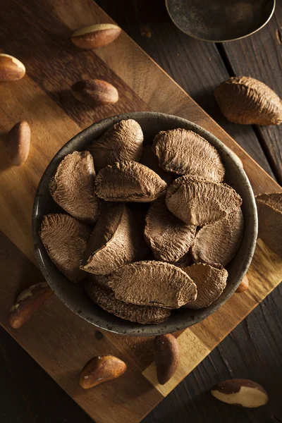 Organic Raw Whole Brazil Nuts — Stock Photo, Image