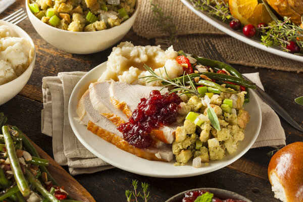 Homemade Thanksgiving Turkey on a Plate