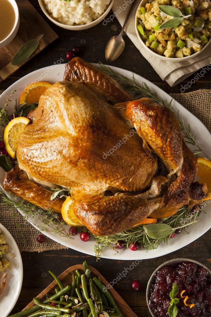 Whole Homemade Thanksgiving Turkey — Stock Photo © bhofack2 #55830771