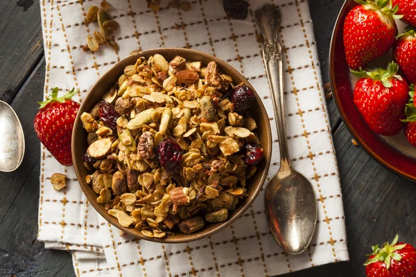 Granola Casera Saludable con Nueces — Foto de Stock