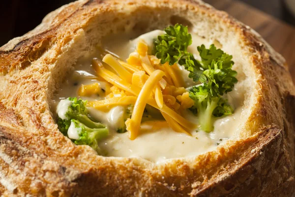Zelfgemaakte Broccoli en Cheddar soep — Stockfoto
