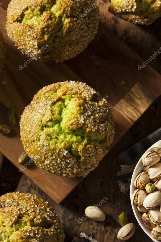 Homemade Green Pistachio Muffins Stock Photo by ©bhofack2 56653401