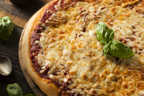 Pizza caseira de queijo quente — Fotografia de Stock