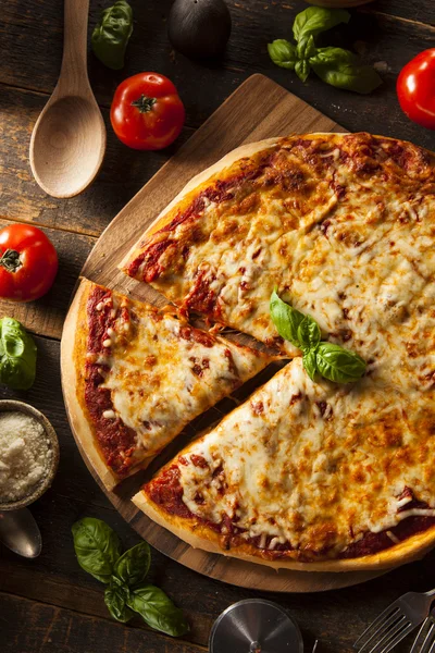Homemade Hot Cheese Pizza — Stock Photo, Image