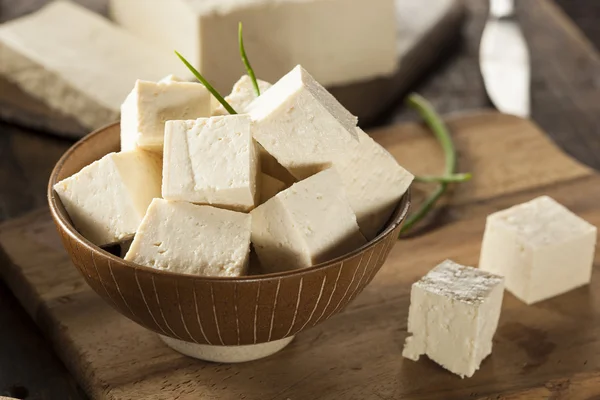 Organic Raw Soy Tofu — Stock Photo, Image