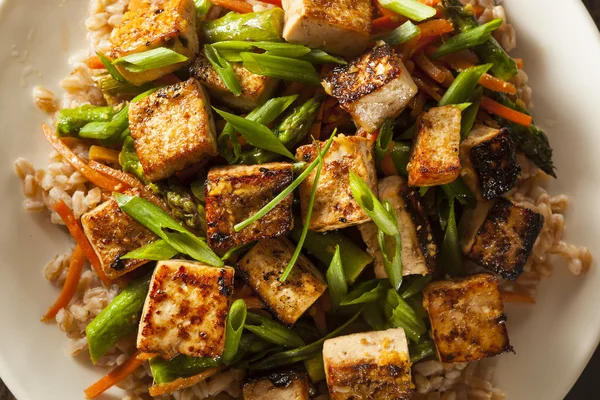 Zelfgemaakte Tofu roerbak — Stockfoto