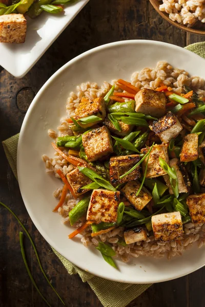 Tofu hecho en casa Remover Freír —  Fotos de Stock