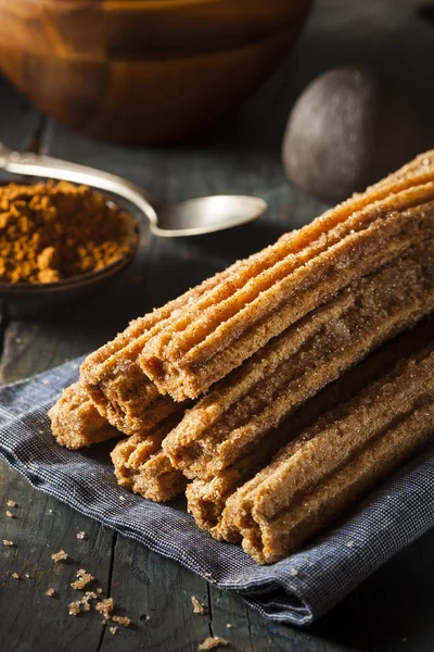 Churros fritti profondi fatti in casa — Foto Stock