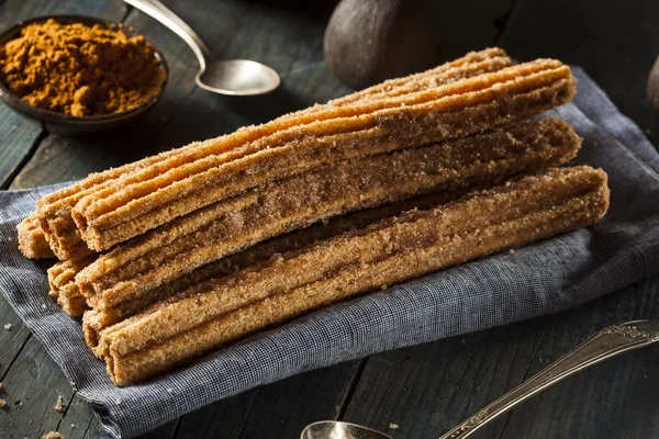 Homemade Deep Fried Churros — Stock Photo, Image