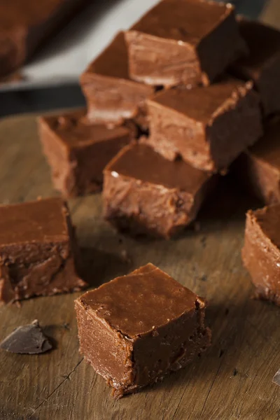 Homemade Dark Chocolate Fudge — Stock Photo, Image