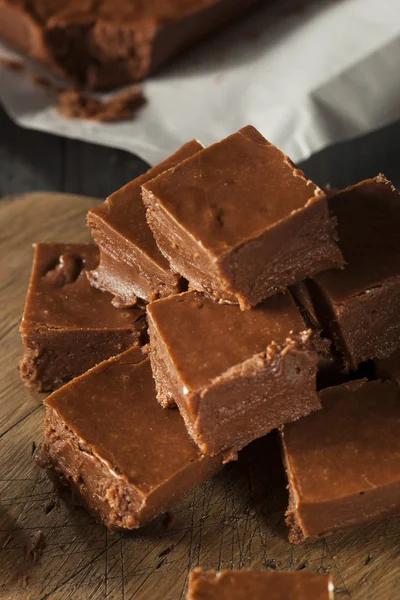 Homemade Dark Chocolate Fudge — Stock Photo, Image