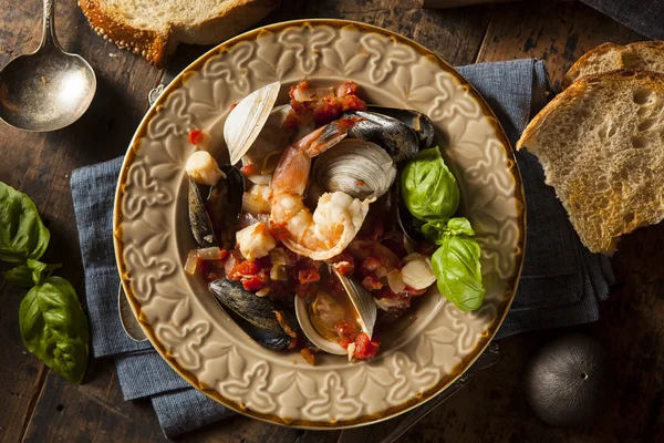 Cioppino domácí italské mořské plody — Stock fotografie