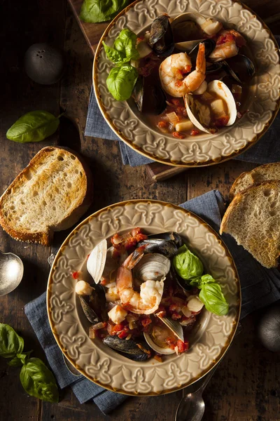 Homemade Italian Seafood Cioppino — Stock Photo, Image