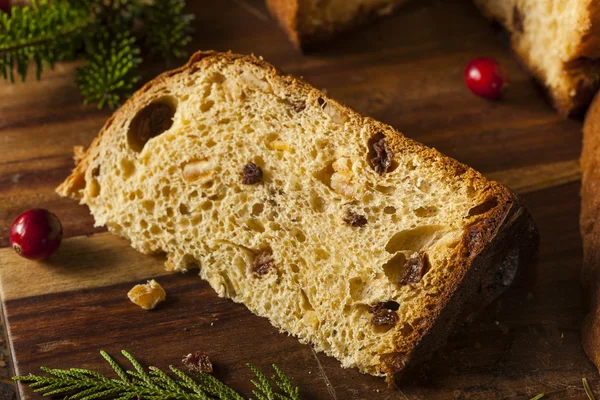 De Cake van het Fruit van de zelfgemaakte Panettone — Stockfoto