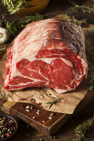 Raw Grass Fed Prime Rib Meat
