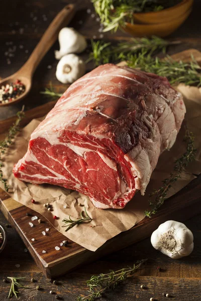 Raw Grass Fed Prime Rib Meat — Stock Photo, Image