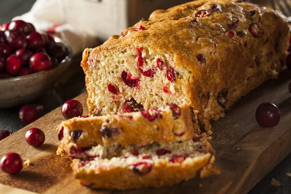 Homemade Festive Cranberry Bread — Stock Photo, Image