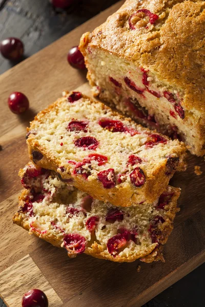 Zelfgemaakte Cranberry FEESTBROOD — Stockfoto