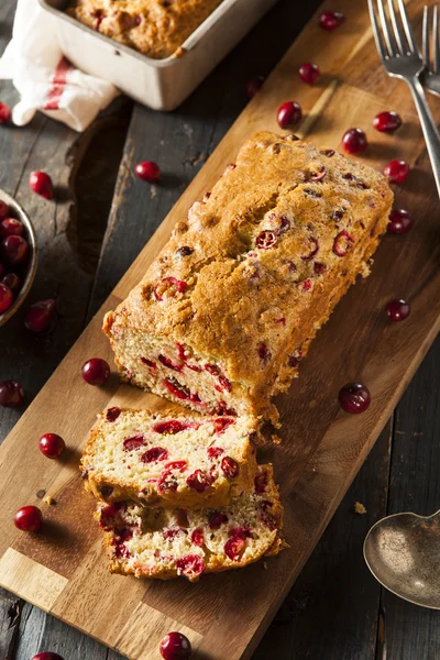 Zelfgemaakte Cranberry FEESTBROOD — Stockfoto