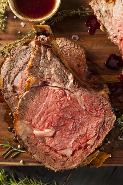 Homemade Grass Fed Prime Rib Roast — Stock Photo, Image