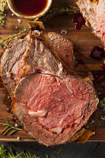 Homemade Grass Fed Prime Rib Roast with Herbs and Spices