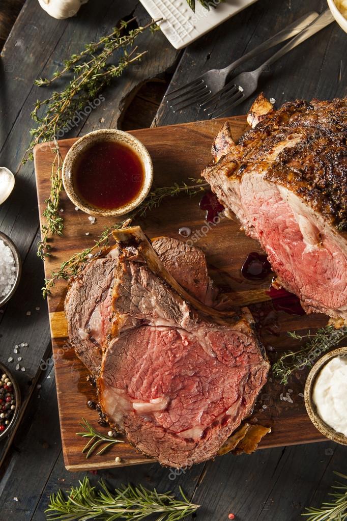 Homemade Grass Fed Prime Rib Roast Stock Photo by ©bhofack2 58386441