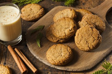 Homemade Brown Gingersnap Cookies clipart