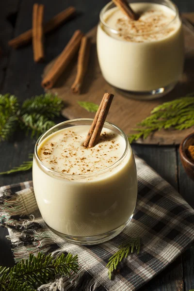 Homemade White Holiday Eggnog — Stock Photo, Image