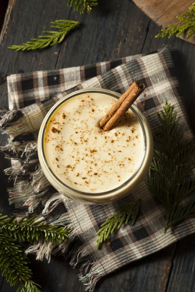 Házi fehér Holiday Eggnog — Stock Fotó