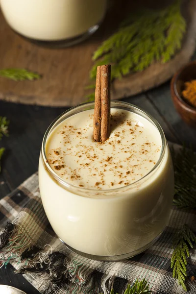 Homemade White Holiday Eggnog — Stock Photo, Image