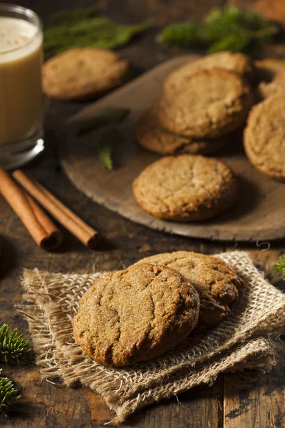 Homemade Brown Gingersnap Cookies — Stock Photo, Image
