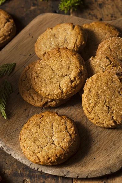 Soubory cookie domácí hnědá Gingersnap — Stock fotografie