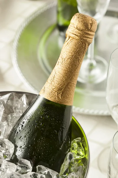 Alcoholic Bubbly Champagne for New Years — Stock Photo, Image