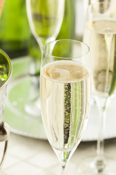 Alcoholic Bubbly Champagne for New Years — Stock Photo, Image